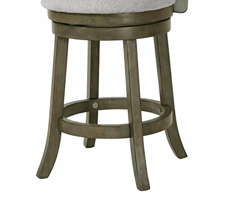 New Classic Furniture Manchester Swivel Counter Stool, 24-Inch, Antique Grey #TOP6