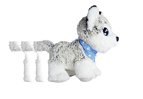 Simba 105890050 - Chichi Love Happy Husky (30 cm) - interaktiver Spielzeug-Hund für Kinder ab 3 Jahre, süßes Kuscheltier mit Deutscher Sprachsteuerung (12 Funktionen) & Sound inkl. Batterien
