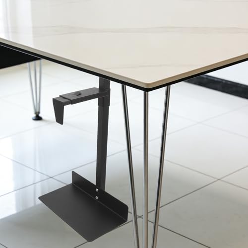 Angoily Soporte para Torre de Computadora Bajo Escritorio, Soporte Ajustable Colgante para CPU de PC de 5.1"-8.5" de Ancho y 3.9"-18.5" de Alto, Soporte de Acero Negro para Escritorio de Oficina miniatura 5