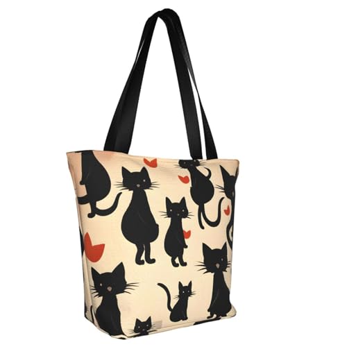 Happy Walking Kitty Print Comfortable Shoulder Bag Summer HandbagTravel Beach Work Daily Use Versatile Carry2