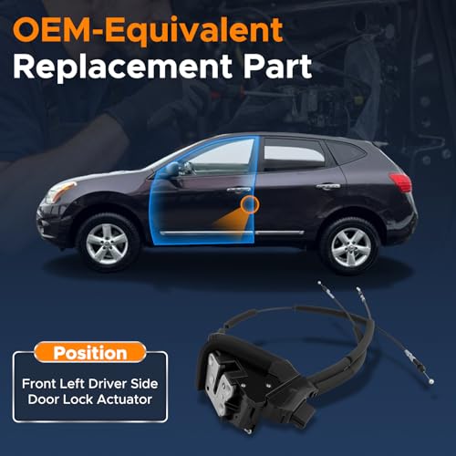 Image of Front Driver Door Lock Actuator Compatible with Nissan Rogue 2014-2019