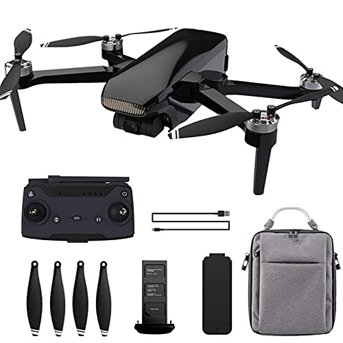 Mini Drone Cardán De 3 Ejes con Cámara 4K para Adultos 5Ghz Live Video RC Quadcopter Cámaras Duales Estuche De Transporte (Color: Negro) (Naranja)