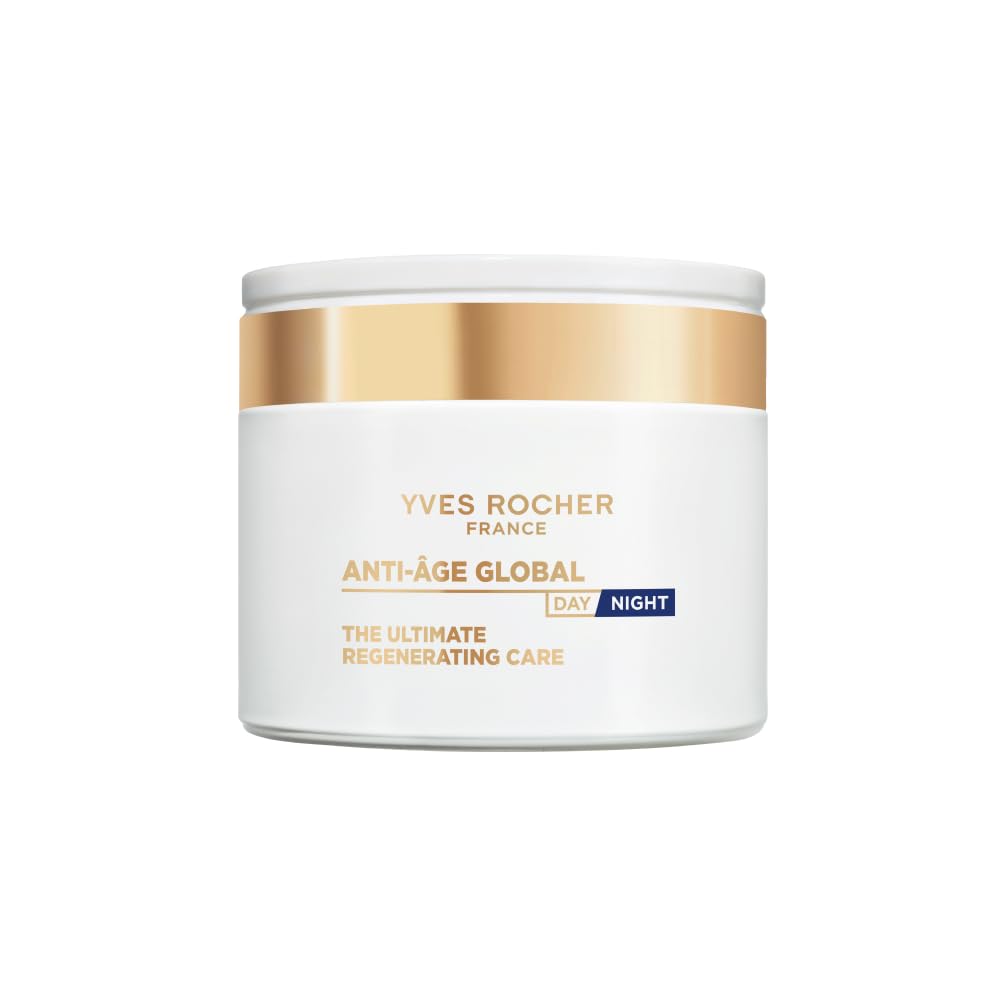 Yves Rocher ANTI-AGE GLOBAL - Supreme Regenerierende Anti-Aging-Creme - Tägliche Feuchtigkeitspflege - Sichtbare Anti-Aging-Ergebnisse - Gold-Achillea - 95% natürlichen Inhaltsstoffen - 75 ml