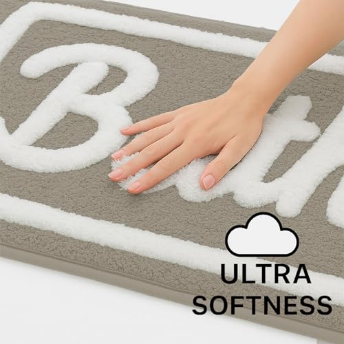 Image of Luxe Home Super Soft Canada Bath Bath Mat Non-Slip Machine Washable Bathroom Mat for Home, Bedroom and Living Room (40x60 cm) - Pack of 1