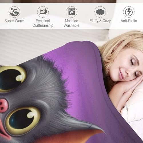 Couverture flannel motif diable avec impression numérique 3D - 4