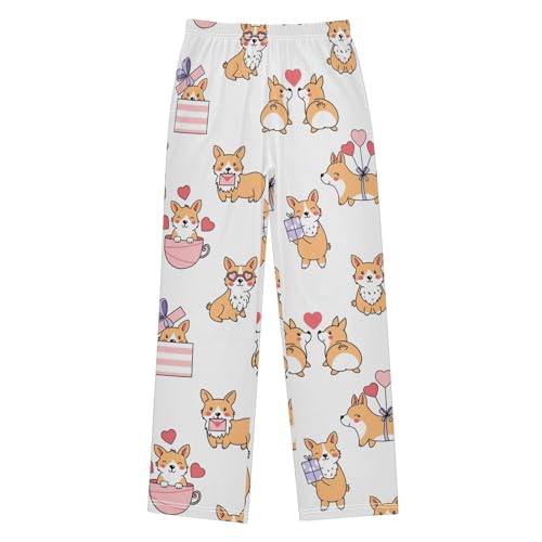 Boys' Pants Corgi Dogs Cute Animals Long Bottoms Jogger Pants Elastic Waist Trousers with Pockets S-XL
