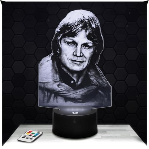 Candeeiro de mesa de cabeceira, luz noturna tátil Claude.F candeeiro LED ilusão 3D, ideia de presente para meninos e meninas, Natal, candeeiro de mesa de cabeceira para crianças ou adultos.