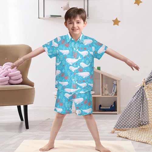 Image of Boccsty Red Strawberry Boy Summer Shorts Sets Hawaiian Toddler Boys T-Shirt & Pants 2 Pcs 3T-10T