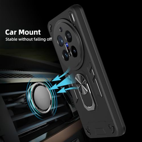 Image of NDCOM for Vivo X200 Pro Back Cover | Premium Protection for Vivo X 200 Pro Back Cover | Shockproof Ring Holder Case