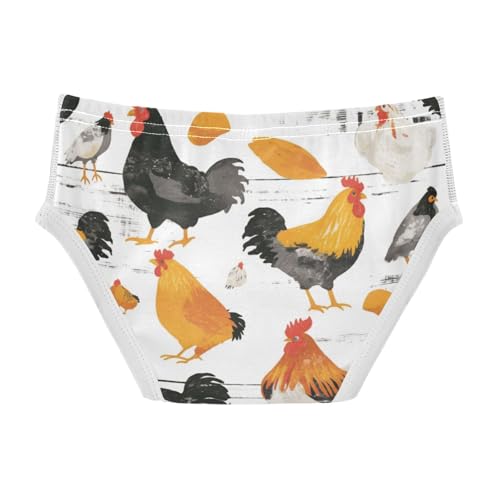Chicken Black and White Toddler Boys' Soft Kids Underwear Cute Undies2