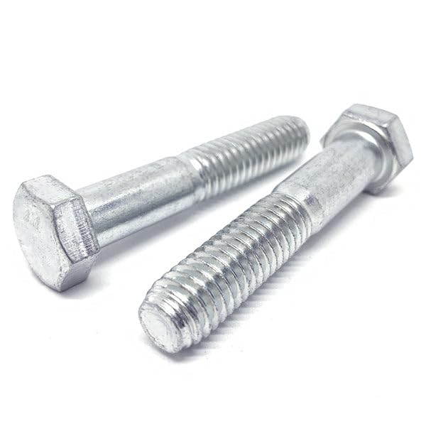 (10 Pieces) M10-1.5x130 Class 8.8 Hex Cap Screws Zinc Clear