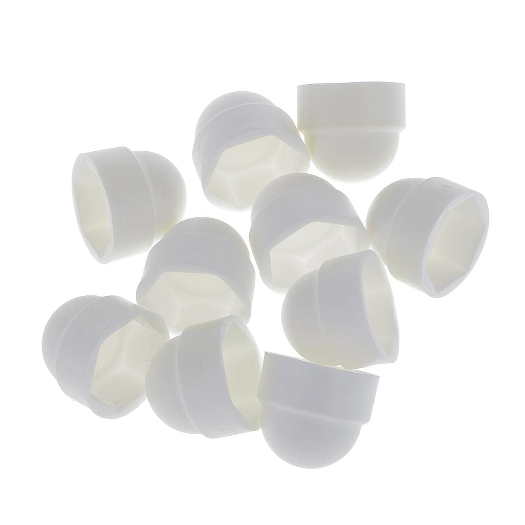 SAZ DEKOR 10pcs M10 White Dome Bolt Nut Protection Caps Cover Hexagon Screws-image-7