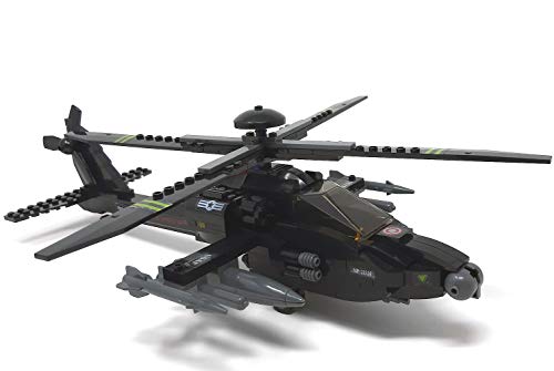 Bausteine Hubschrauber Apache AH-64 Gunship inkl. Minifigur Pilot