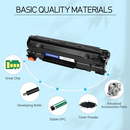 Image of USUPERINK CRG137 Toner Cartridge Compatible Replacement for Canon 137 | CRG137 Work with ImageClass D570 MF232w MF242dw MF247dw MF240 MF212w MF216n MF227dw MF236n MF217w Printer (Black,4-Pack)
