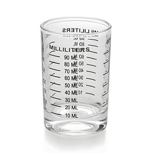 Measuring Cup Shot Glass 3 Ounce/90ML Liquid Heavy Glass Black Scale - //coolthings.us