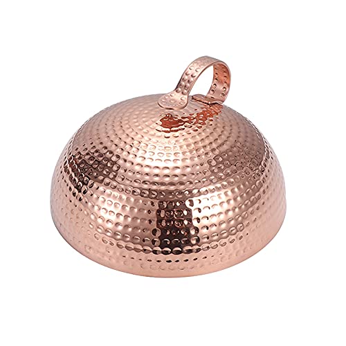 Cheese Melting Dome, High Quality Red Copper Dome Food Meal Steak Dish Lid, Indoor/Outdoor Round Steam Lid, 24Cm/26Cm/28Cm/30Cm (Size : 28Cm) #TOP3