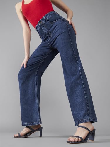 Image of Dolce Crudo Boot Cut High Rise Cropped Jeans for Women