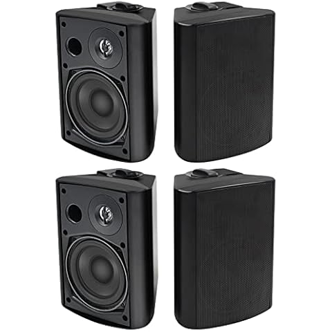 STUDIOFINIX 5,25 Zoll 600 Watt Wasserdicht Außenlautsprecher Outdoor-Lautsprecher Cover