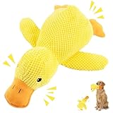 Anti Stress Ente für Hunde,Hundespielzeug Ente,Antistressente für Hunde,Quietschspielzeug Hund Kuscheltier,Stressente,Interaktives Hundespielzeug Unzerstörbar,Entenspielzeug,Dog Toys für Mittlere