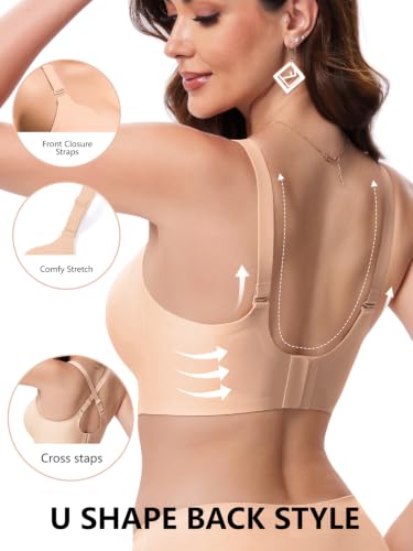 COCOMARTS Jelly Bras for Women No Underwire Wireless Push Up Bra Nude $9.99 + 64% Off Code TCAWX8R9 - image 3