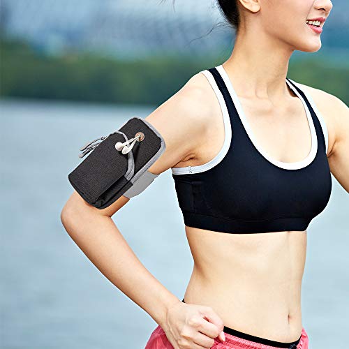 Sweat-Proof Secure Zippered Fitness Exercise Workout Armband For Motorola Razr 5G, Moto G8, G Pro, E6S, G Fast, E (2020), Edge, G8 G Power Plus Play, G Stylus (Black) #TOP1