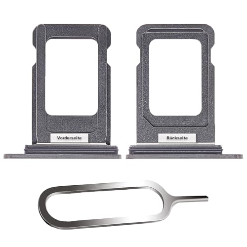 IS-TECK SIM-Kartenhalter Ersatz SIM-Tray Kompatibel mit iPhone 12 Pro/Max inklusive SIM-Nadel SIM-Kartensteckplatz (Graphit)