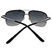 Guess Mens GU6745 Rectangular Half Rim Aviator Fashion Sunglasses, Gunmetal