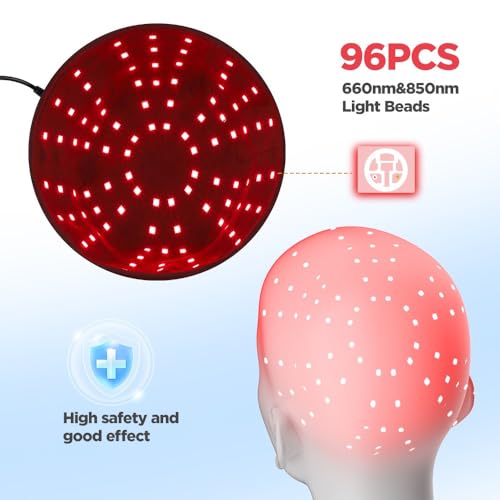 Image of Bequest Laser Cap with 96 US FDA Approved & Clinically Proven Hair Loss Treatment at Home | Low Level Laser Therapy For Hair Regrowth In Men & Women