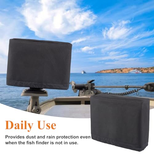 Image of Fishfinder Cover 3-10in,Depth Finder Oxford Fabric Waterproof Protection Accessories,for Hummingbird Lowrance Models,Protects Your Screen and Device from Sun Adverse Weather Damage Fishing