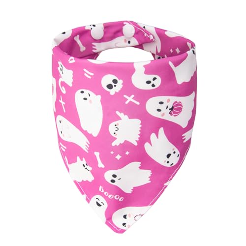 Pañuelo para perro Halloween Fantasma Rosa Talla L