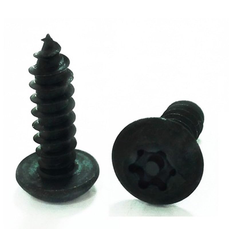 30pcs M4.8 Plum With column screw Pan Semicircular Flower T&TX bolt Self-tapping screws Carbon steel 10mm-32mm length - (Size: M4.8x16mm)