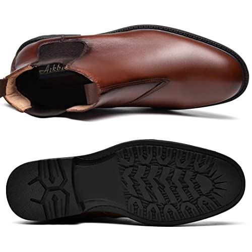 Image of Arkbird Chelsea Ankle Boots for Men Genuine Leather Oxford Casual and Formal Dress Boot