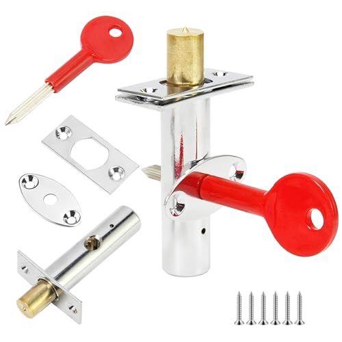 Ctyjia 1PCS Door Security Rack Bolt, Mortice Door Bolt with Star Key, Anti-Theft Door Lock Bolt, Security Mortice Rack Bolts