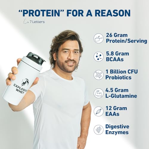 Image of Athlete Series 100% Isolate Whey Protein | Trusted by M.S. Dhoni | 26g Protein per scoop | Informed Sport Certified | Pro-Pre Biotics | Digestive Enzymes for Higher Absorption | Chocolate - 1kg