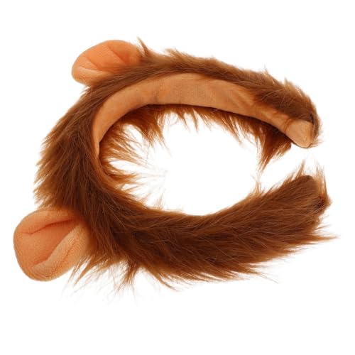 FOMIYES diadema de diadema de fiesta del zoológico Peluche de orejas de animales disfraz de sombreros de disfraces para diademas de halloween para tela Brown
