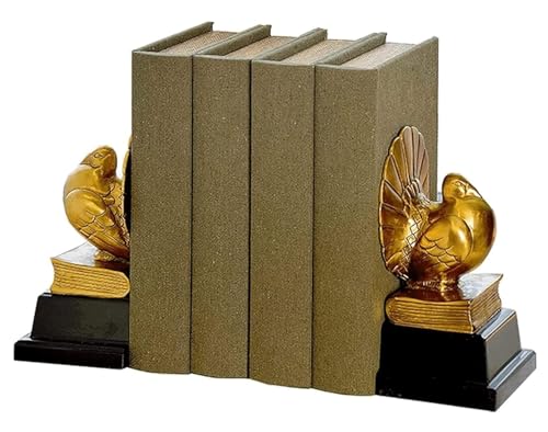 UTOQIA Reggilibri Fermalibri Porta Libri Fermalibri Decoro a forma di uccello Fermalibri in ottone di lusso per tenere libri Tappi per libri fatti a mano per carichi pesanti Ferma Libri Mensola Libri