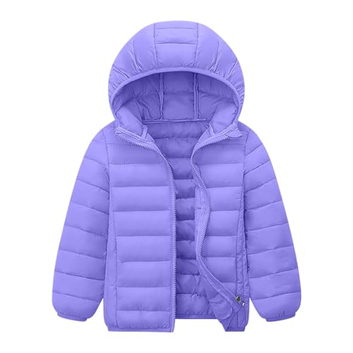 Kids Lightweight Puffer Jacket Zip Up Quilted Hooded Coat Boys Girls Winter Soft Comfortable Warm Jacket Outwear