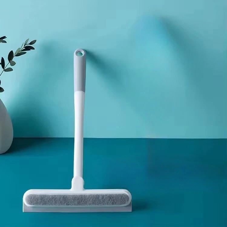 Image of ROKTRY 360 Rotating Silicone Floor Squeegee Mop with Long Handle - Multi-Purpose Water Wiper Broom for Bathroom, Kitchen, Glass, Tile & Hardwood Floor Cleaning Mirror Scraper Brush with Soft Rubber
