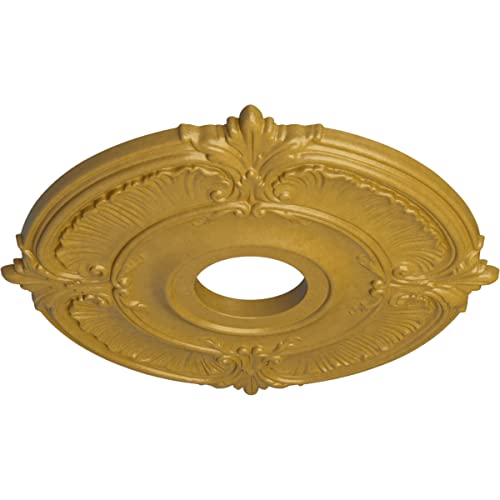 Image of Ekena Millwork CM18ATIGSDecorative Ceiling Medallions Modeled After Original Historical Patterns & Designs, Iridescent Gold