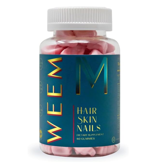 WEEM Hair Skin & Nails Gummies | Vegan Biotin Vitamins for Women & Men | Supports Healthy Hair, Strong Nails & Glowing Skin | Extra Strength Beauty Supplement-image-6