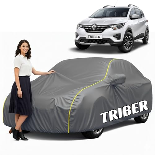 Image of 100% Waterproof Car Cover for Triber (All Models & Years) - Custom Fit with Mirror Pockets, Triple-Stitched, Soft Inner Lining, UV & Heat Resistant, Outdoor /Indoor Protection