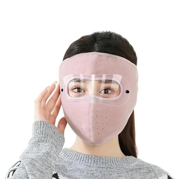 Image of Unisex Face Mask Windproof Full Face Mask Anti Fog Removable Eye Protection Screen Summer Keep Warm Cycling Mask Motorcycle Mask for Women and Men- Pack of 1