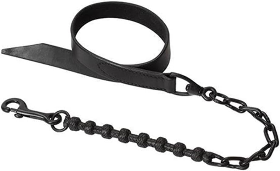 Weaver 1 Braid Rawhide Chain Lead 1x24 Black