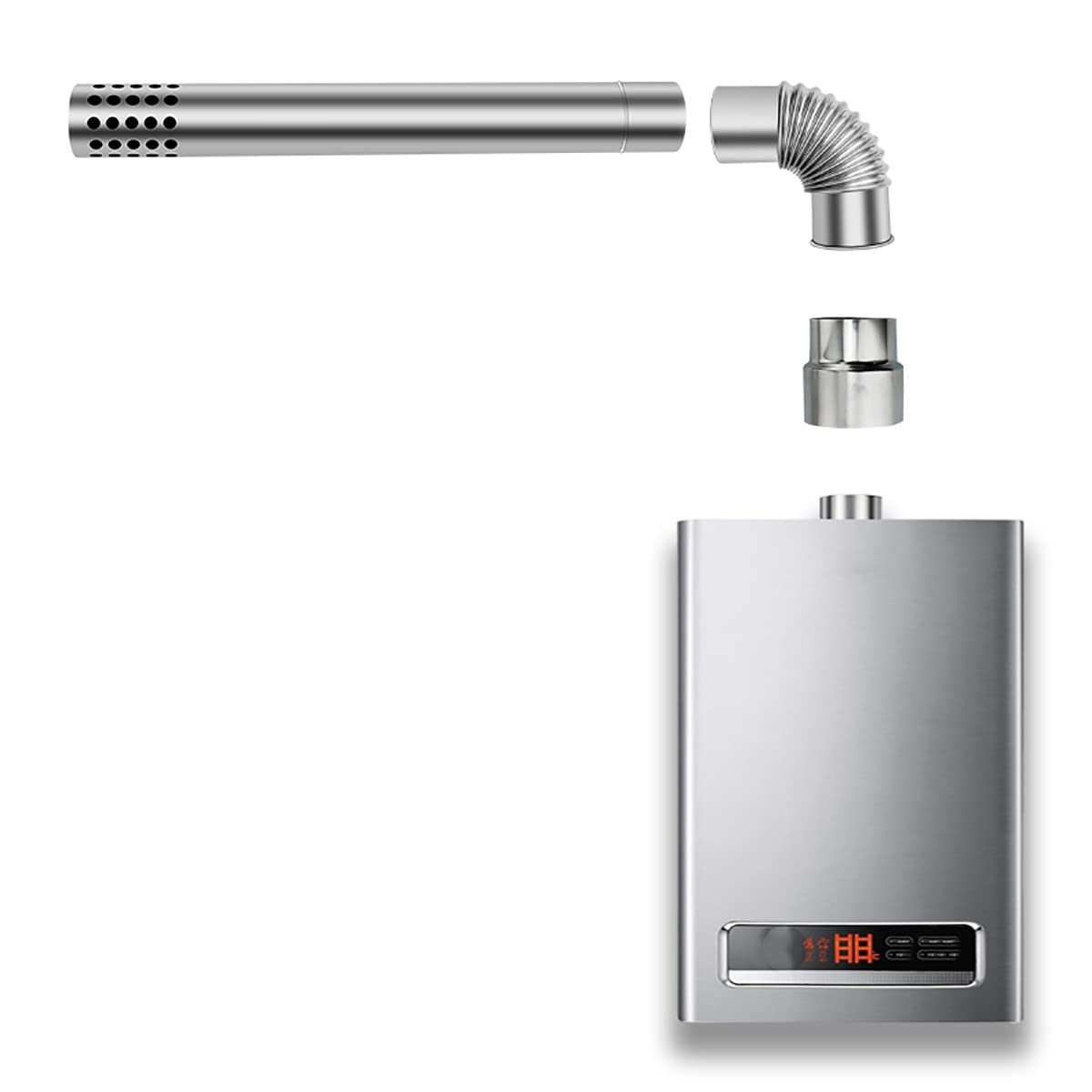 HOHOVYVY Lot de 2 tuyaux de poêle à Bois en Acier Inoxydable à 90 ° - 70 mm - Coude de Soudure - Tuyau d'échappement - Tuyau de cheminée - Tuyau de HOHOVYVY Lot de 2 tuyaux de poêle à Bois en Acier Inoxydable à 90 ° - 70 mm - Coude de Soudure - Tuyau d'échappement - Tuyau de cheminée - Tuyau de