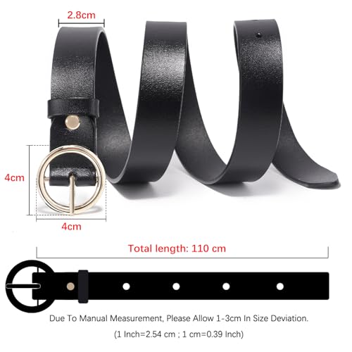zency Soft Wide Leather Women Belts Fashion Round Pin Buckle Waist Belt For Jeans Pants Dresses3