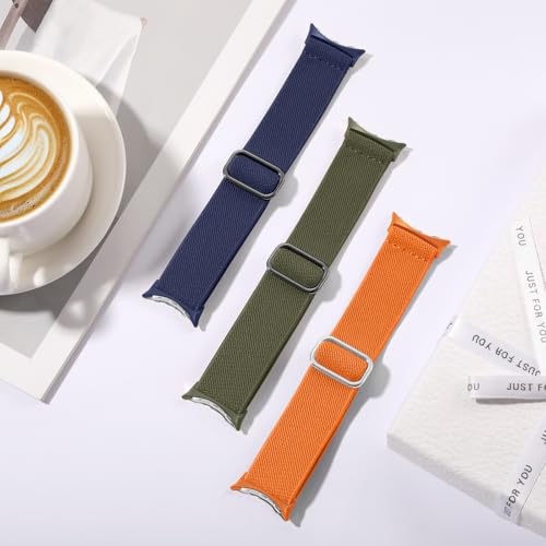 Maledan Elastic Nylon Sport Strap-Compatible with Pixel Watch 4 Band/Pixel Watch 3 Band 41mm/ Google Watch Bands, 3 Pack Soft Breathable Waterproof Cloth Solo Loop for Google Smartwatch 2/1 Men Women by Maledan - Used condition - Image 8