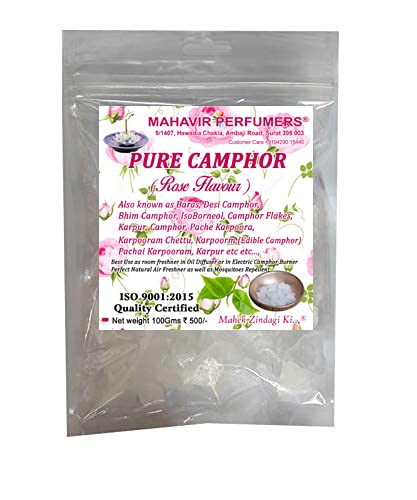 Image of Flavoured Desi Camphor-IsoBorneol-Pure Camphor- Camphor Flex (edible-pure-pharma grade)(Aqua White) (All in 1, Pack of 4) Rose, Jasmine, Sandalwood and Natural Camphor