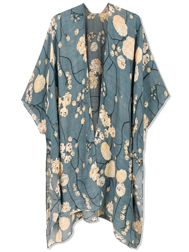 Image of Breezy Lane Women's Kimono Cardigan Summer Swimsuit Coverups Beach Cover Up with Floral Print for Vacation