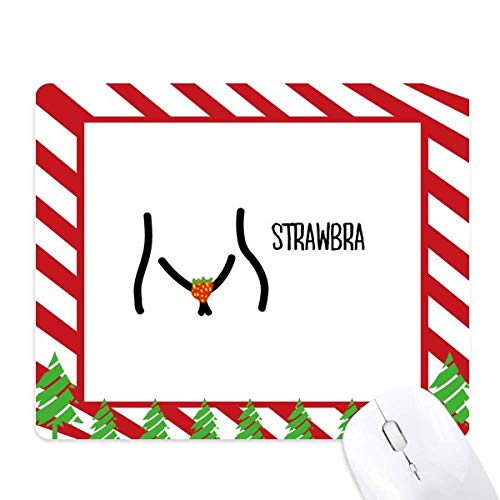 Tapis de souris canne de Noël imprimé rouge noir pour bureau PC fixe