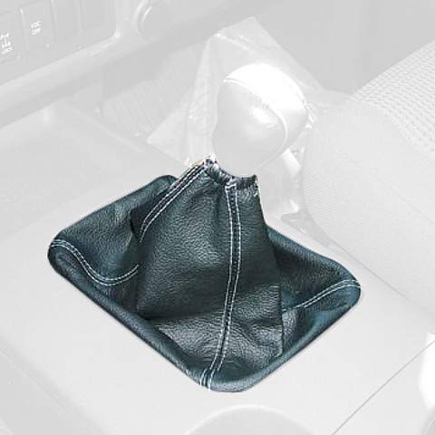 RedlineGoods Shift Boot Compatible with Nissan Frontier 2005-21. Tailor Made - not Universal. Genuine top-Grade Italian Black Leather with Black Thread